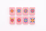 The Minimal Line: Petal Pink Mahjong Tiles