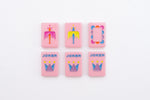 The Minimal Line: Petal Pink Mahjong Tiles