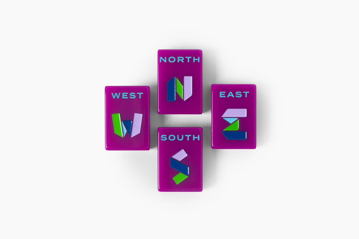 The Minimal Line: Plum Mahjong Tiles