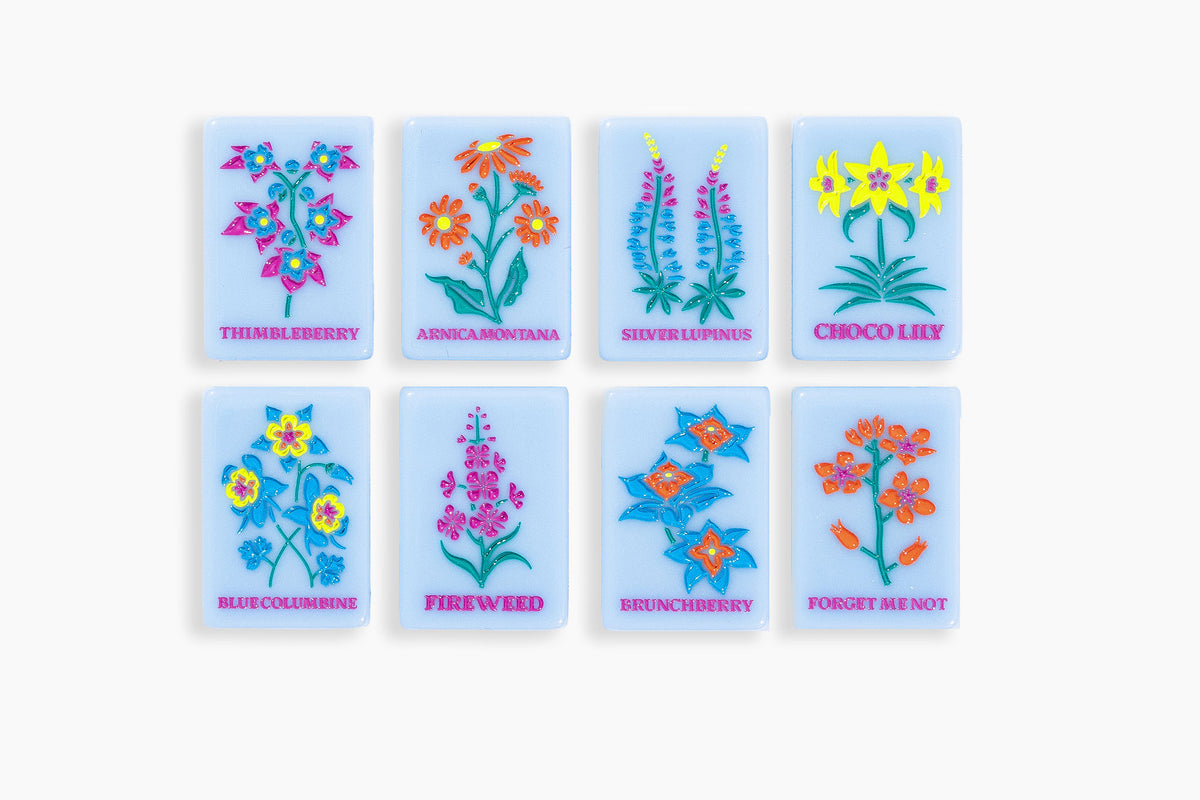 The Mountain Line: Sky Blue Mahjong Tiles