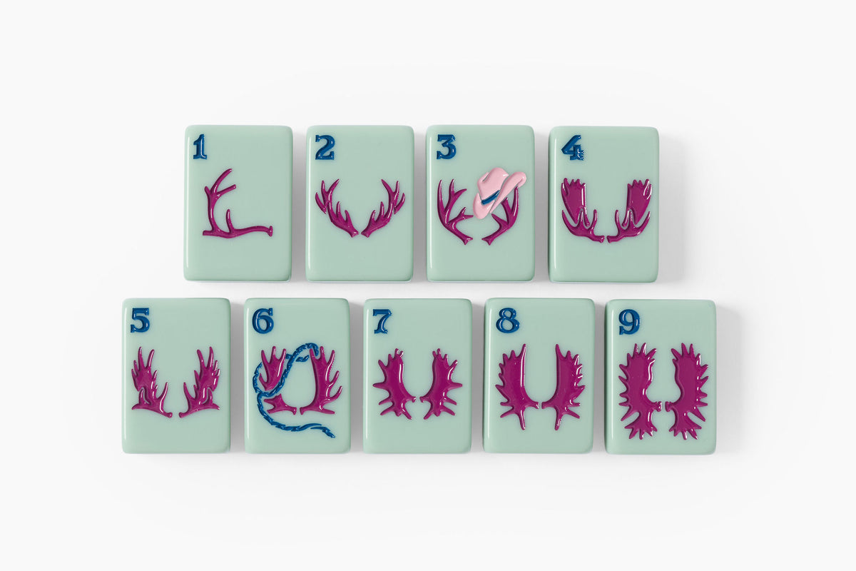The Mountain Line: Sage Green Mahjong Tiles