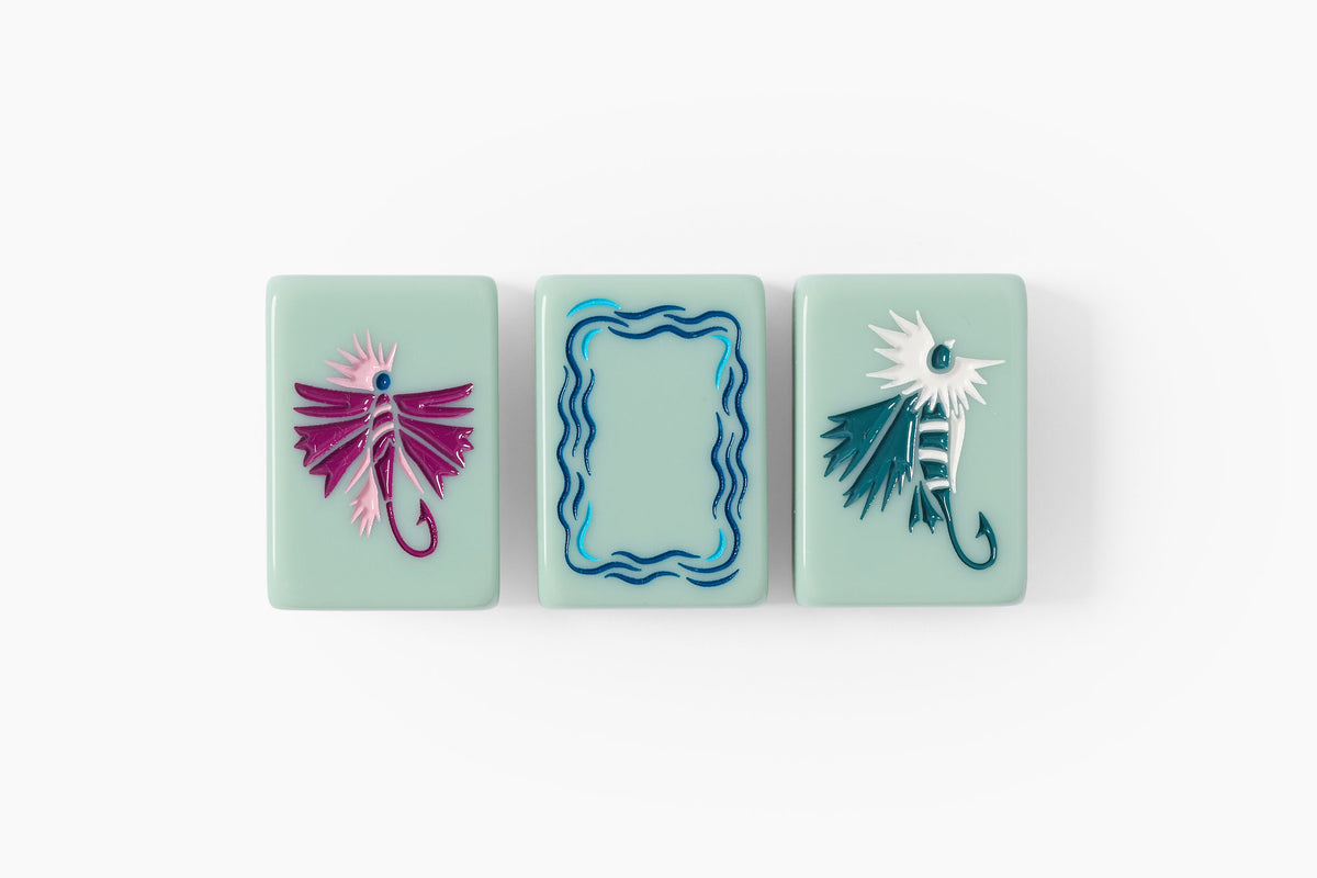 The Mountain Line: Sage Green Mahjong Tiles