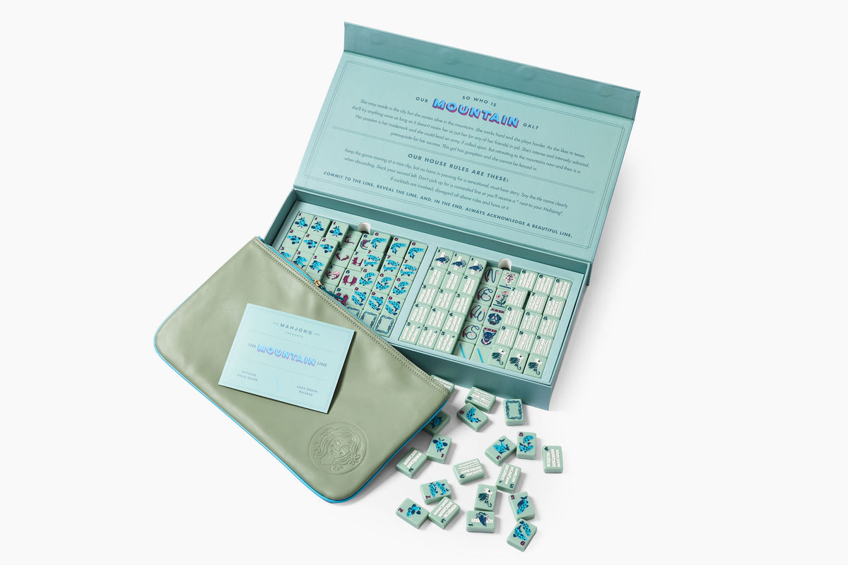 The Mountain Line: Sage Green Mahjong Tiles
