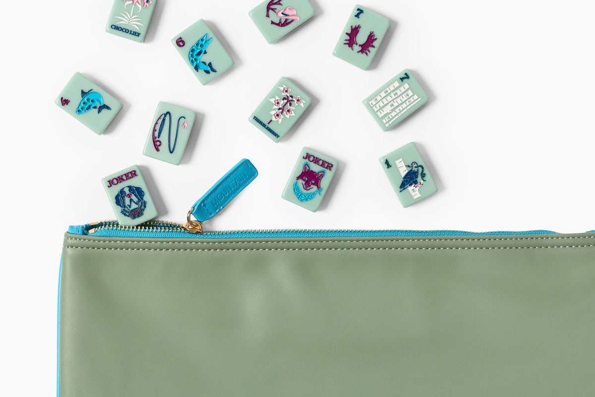 The Mountain Line: Sage Green Mahjong Tiles