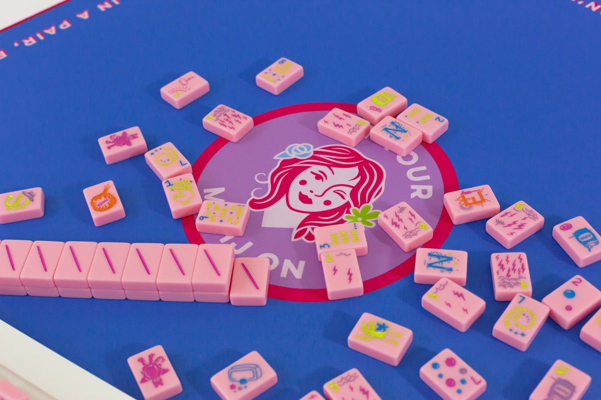 The Cheeky Line: Petal Pink Mahjong Tiles