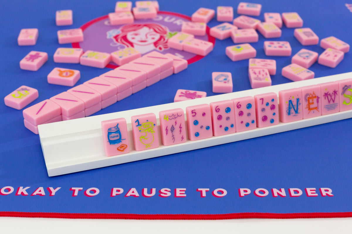 The Cheeky Line: Petal Pink Mahjong Tiles