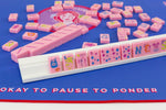 The Cheeky Line: Petal Pink Mahjong Tiles