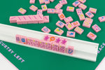The Cheeky Line: Petal Pink Mahjong Tiles