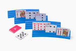 Stackable Plastic Playing Card Racks: Set of 4 with drawstring bag
