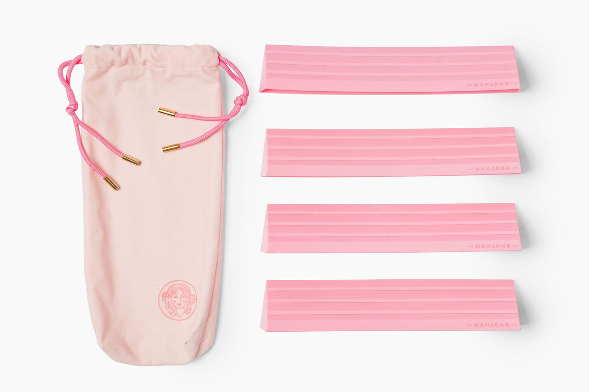 Stackable Plastic Playing Card Racks: Set of 4 with drawstring bag