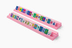 Stackable Plastic Mahjong Rack and Pusher: Set of 4 with drawstring bag