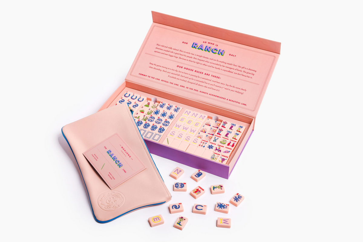 The Ranch Line: Dusty Rose Mahjong Tiles