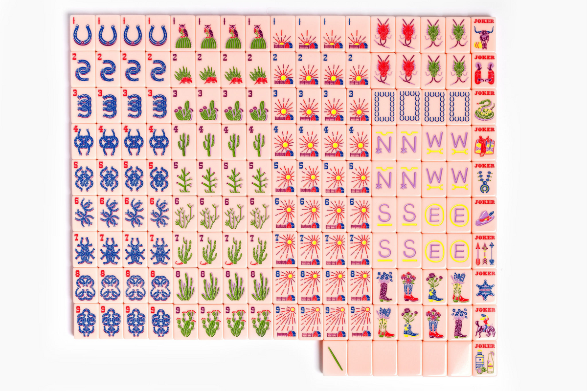 The Ranch Line: Dusty Rose Mahjong Tiles