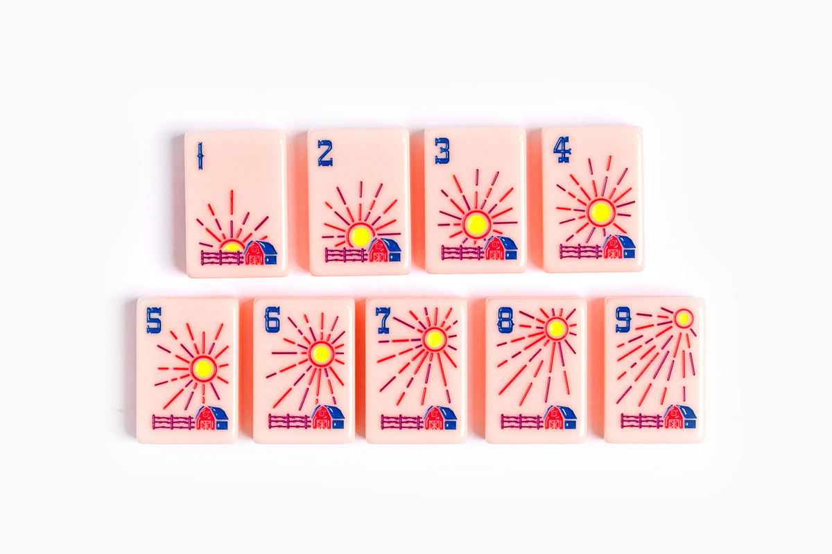 The Ranch Line: Dusty Rose Mahjong Tiles