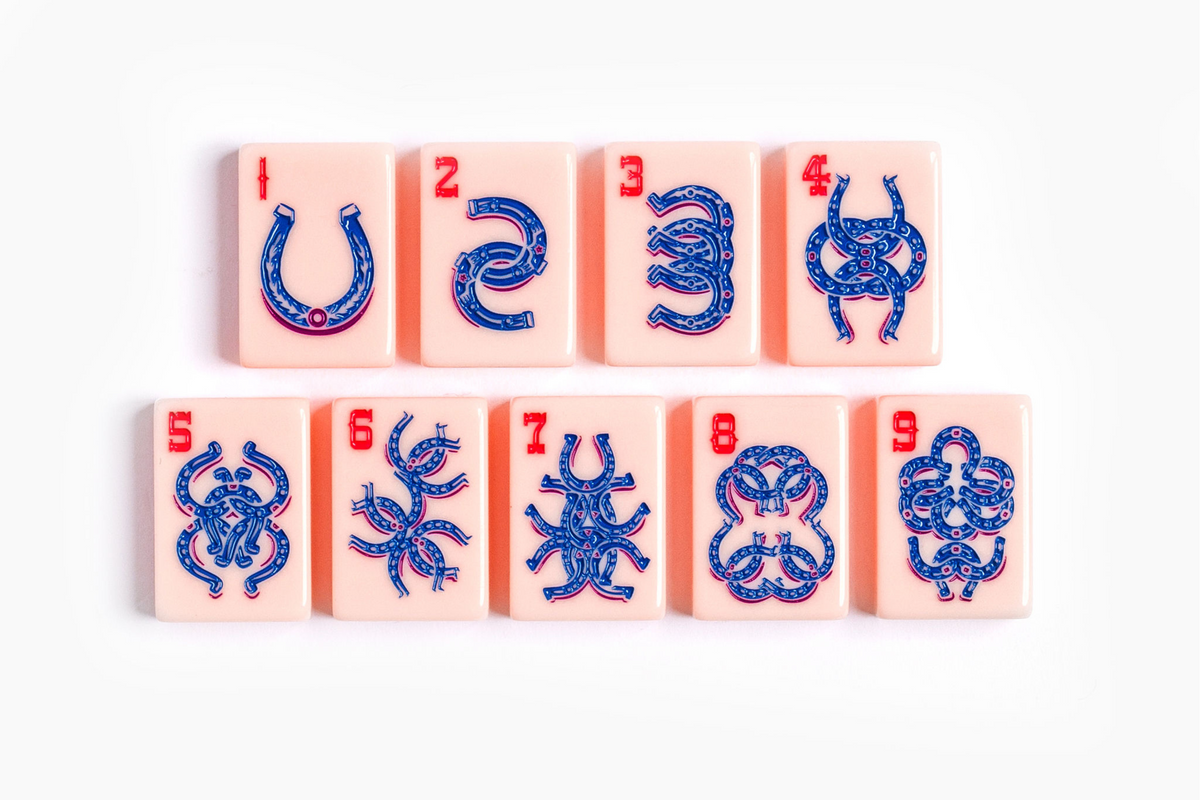 The Ranch Line: Dusty Rose Mahjong Tiles