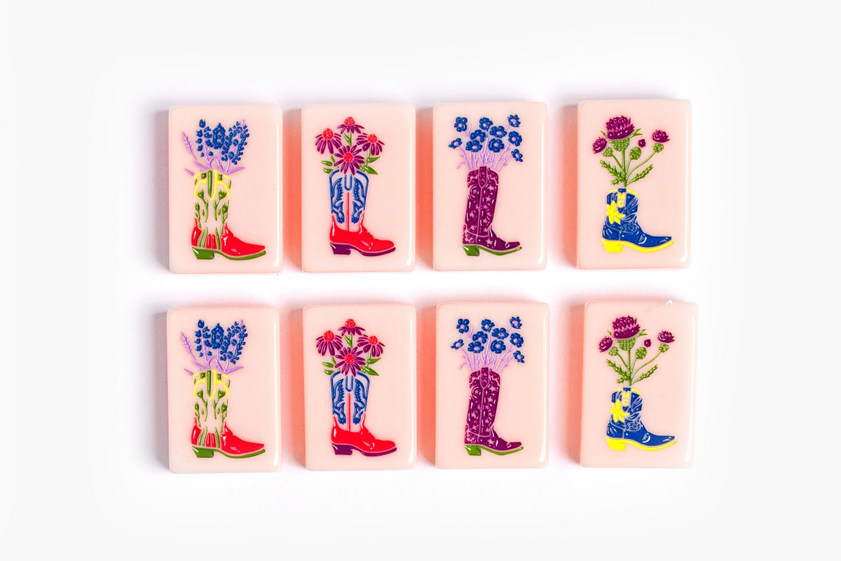 The Ranch Line: Dusty Rose Mahjong Tiles