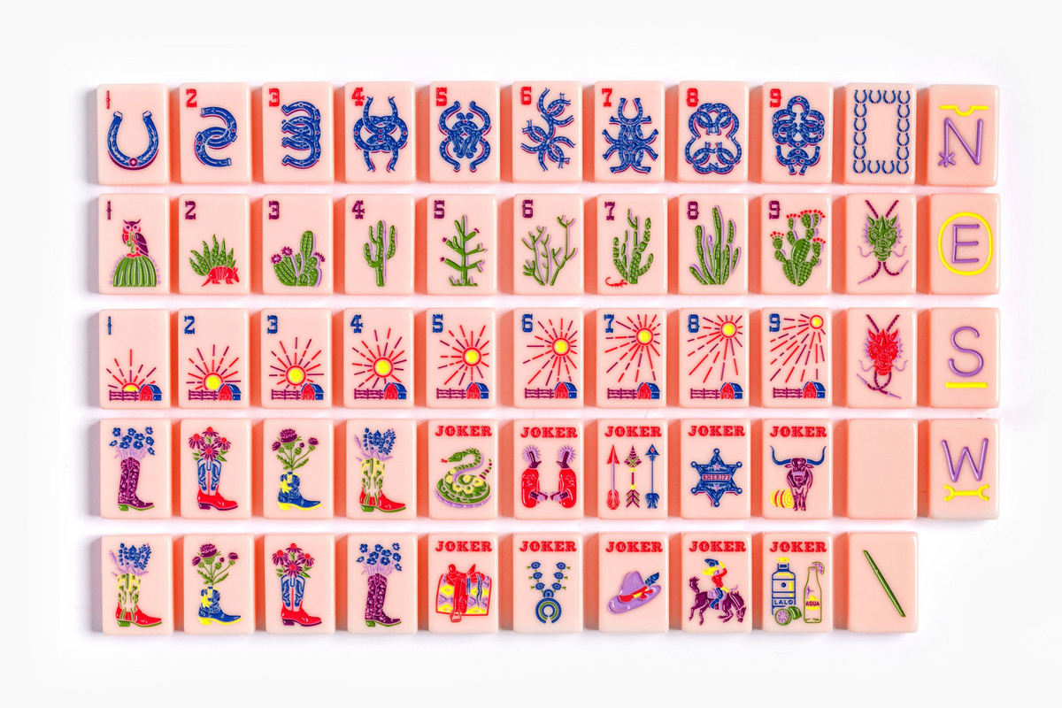 The Ranch Line: Dusty Rose Mahjong Tiles