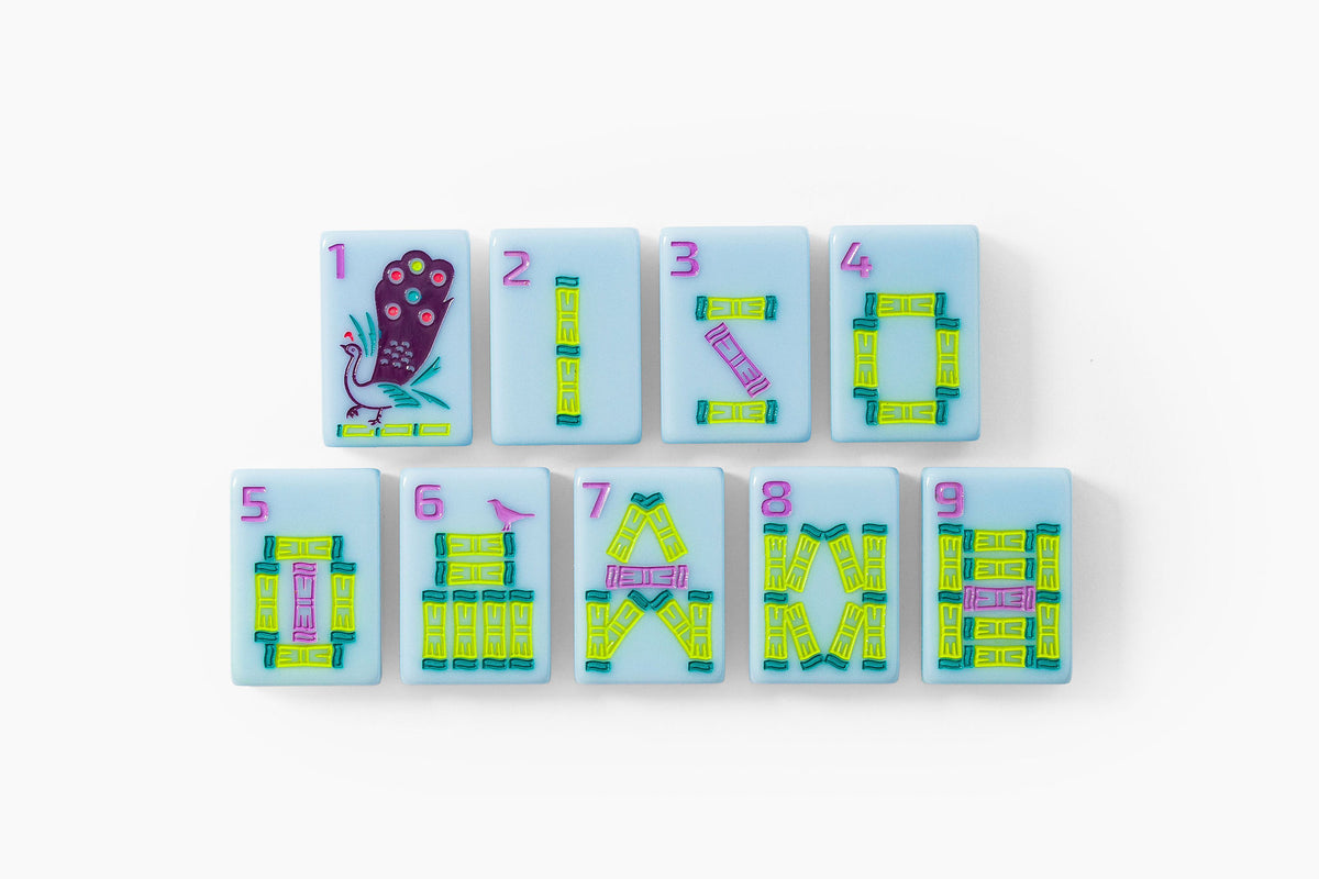 The Classic Line: Cornflower Blue Mahjong Tiles