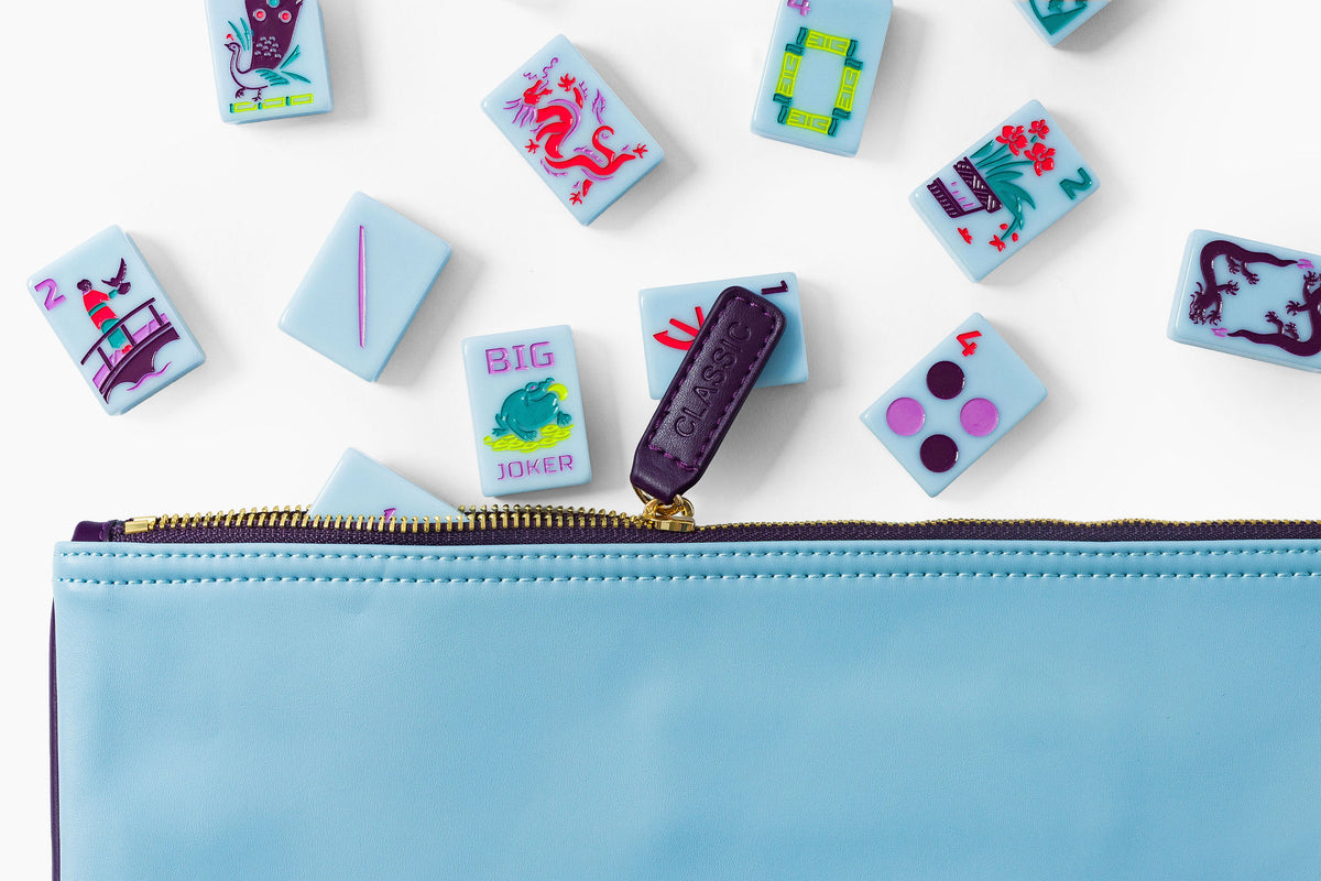 The Classic Line: Cornflower Blue Mahjong Tiles
