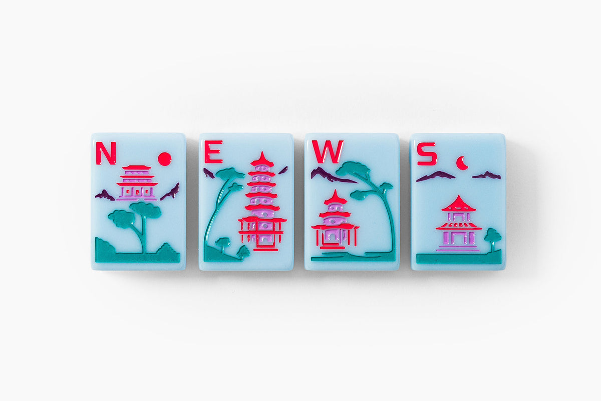 The Classic Line: Cornflower Blue Mahjong Tiles