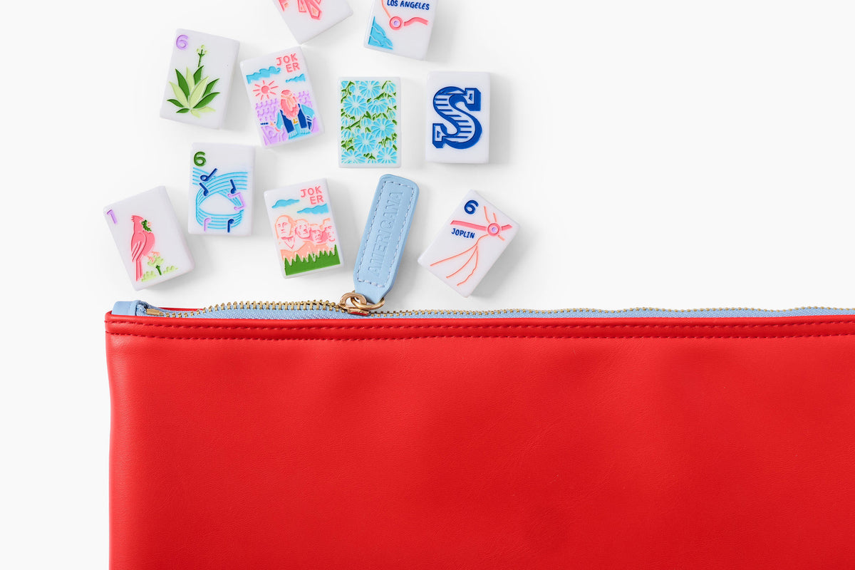 The Americana Line: Crisp White Mahjong Tiles