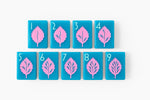 The Botanical Line: Deep Teal Mahjong Tiles
