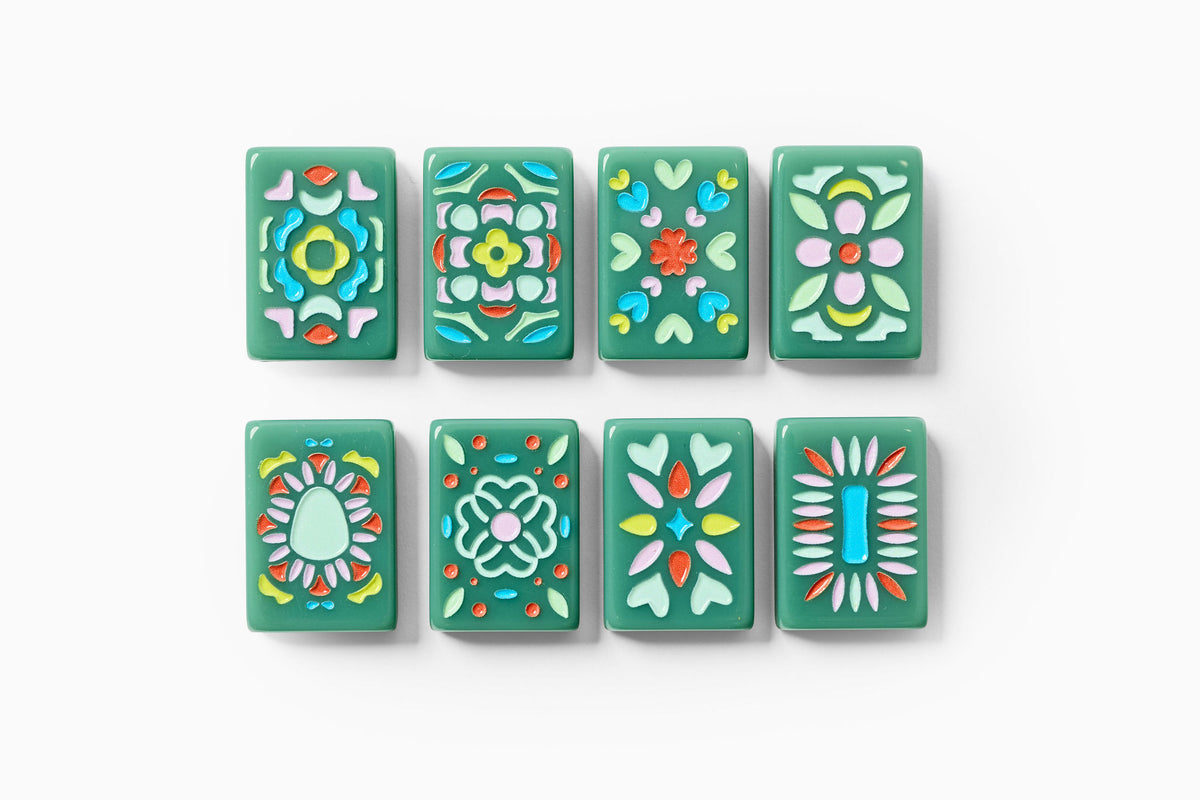 Travel Mahjong Set: Dusty Green