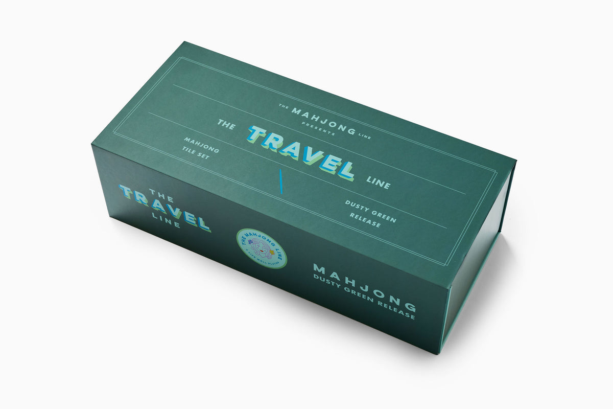 Travel Mahjong Set: Dusty Green