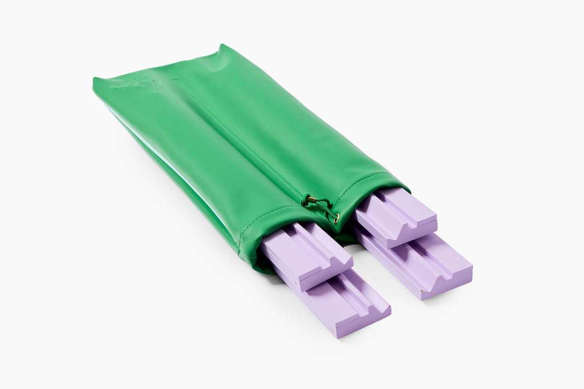 Vegan Leather Drawstring Mahjong Rack Bag