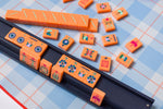 The Minimal Line: Barney Orange Mahjong Tiles