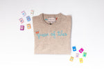 TML x Lingua Franca Oatmeal Cashmere Crewneck - Queen of Tiles