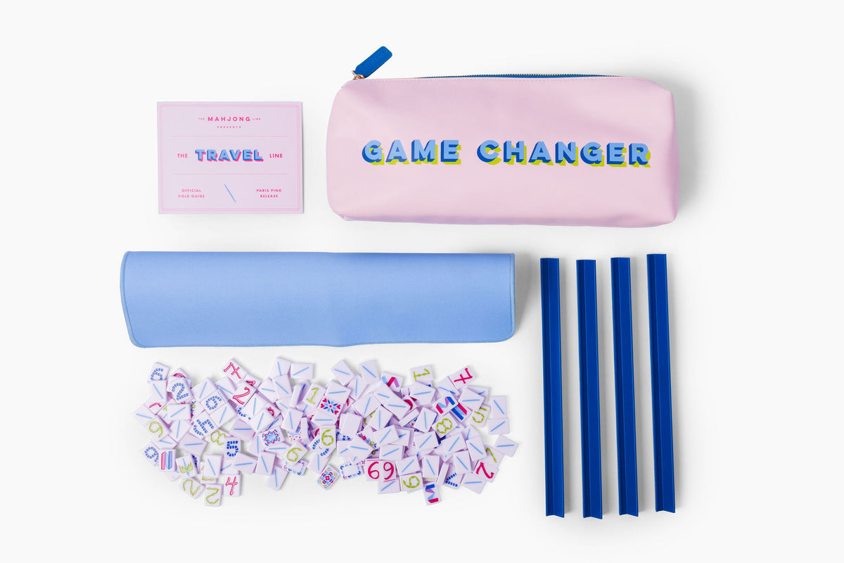 Travel Mahjong Set: Paris Pink