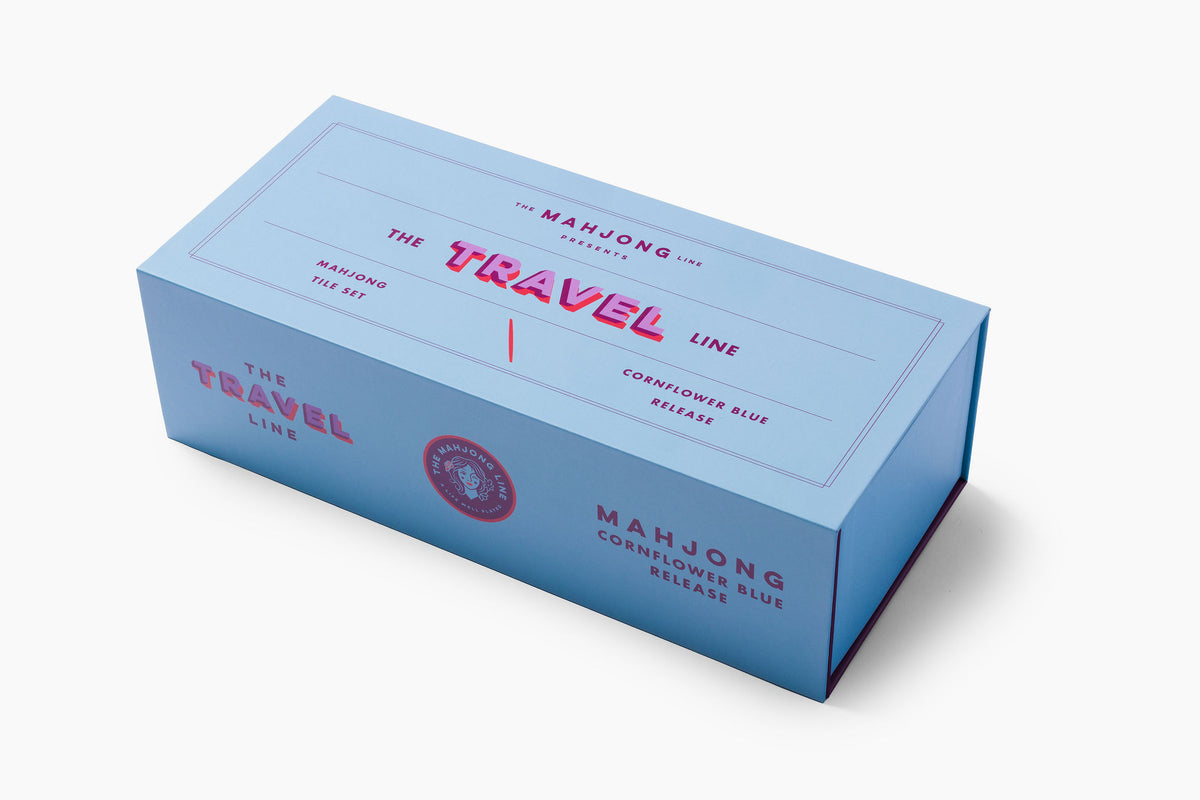 Travel Mahjong Set: Cornflower Blue