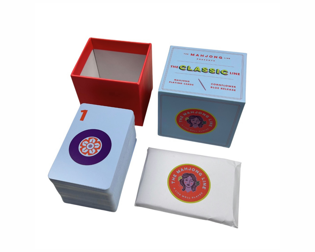 The Classic Line: Cornflower Blue Mahjong Travel Cards