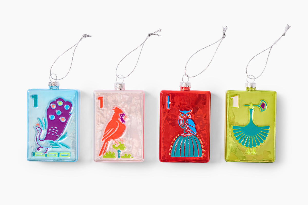 Christmas Ornament - Bird Bams: Pack of 4