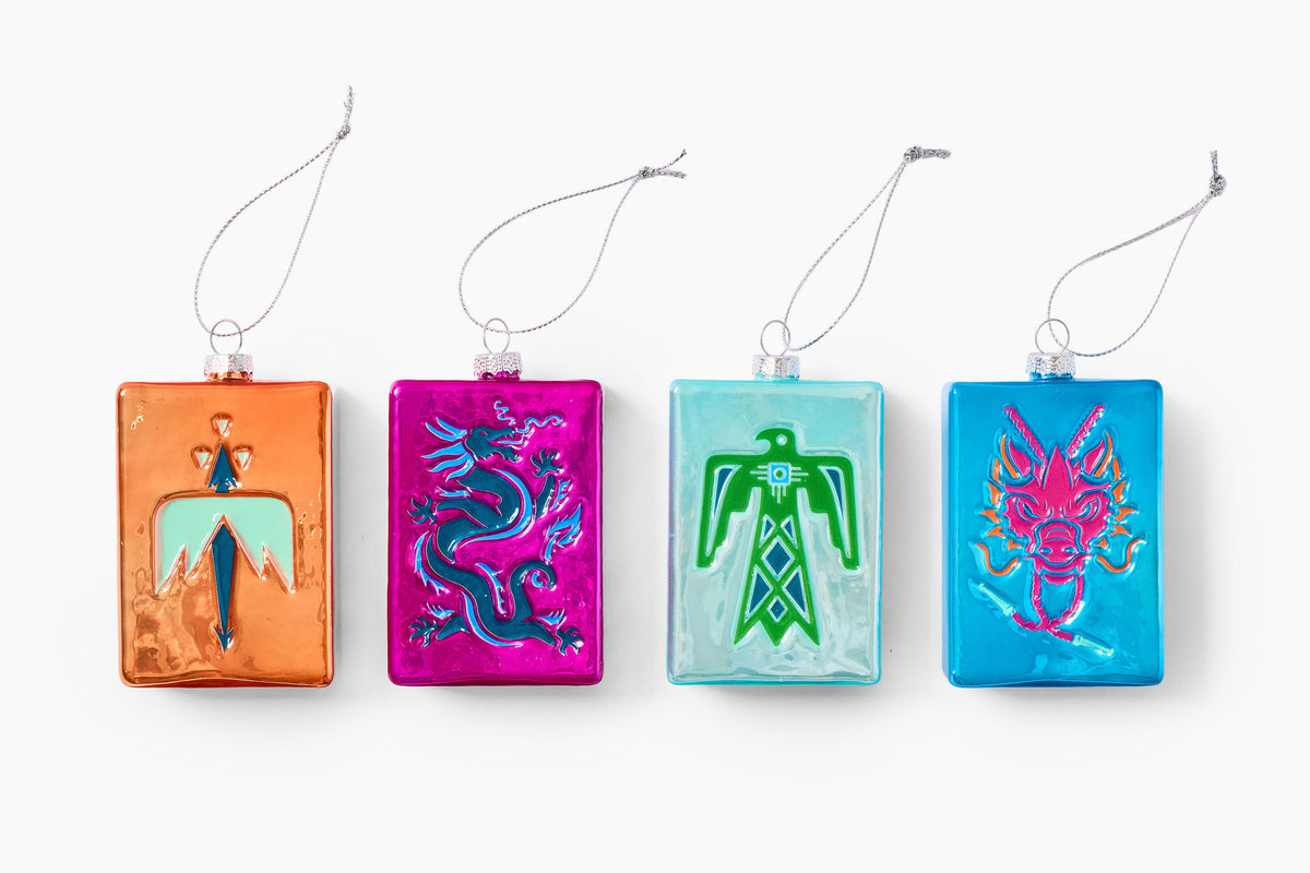 Christmas Ornament - Dragons: Pack of 4
