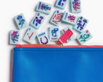 The Lucky Line: Cornflower Blue Mahjong Tiles