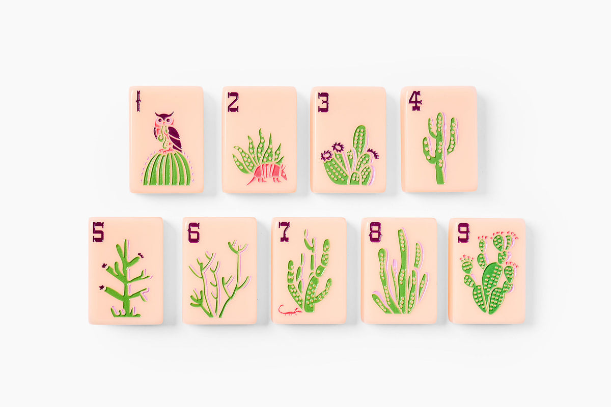 The Ranch Line: Dusty Rose Mahjong Tiles