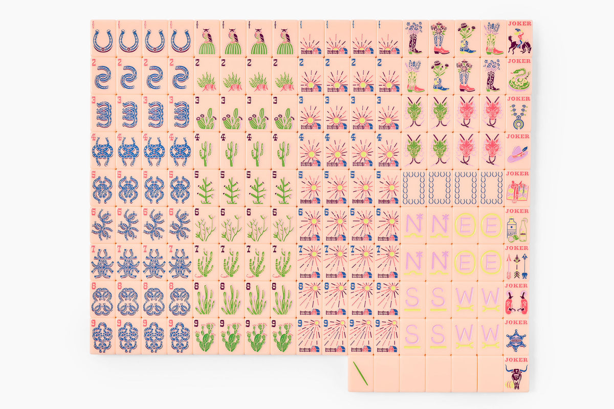 The Ranch Line: Dusty Rose Mahjong Tiles