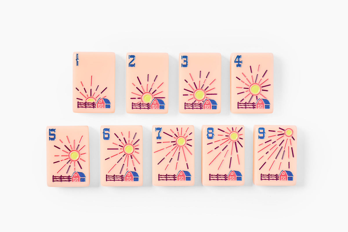 The Ranch Line: Dusty Rose Mahjong Tiles