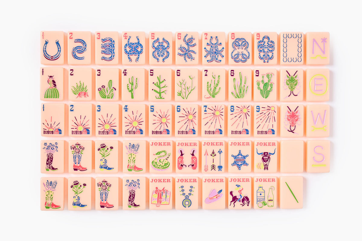 The Ranch Line: Dusty Rose Mahjong Tiles