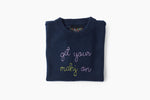 TML x Lingua Franca Maxine Navy Sweater - Get Your Mahj On