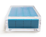 A custom sized acrylic display box to perfectly store The Mahjong Line tile sets.