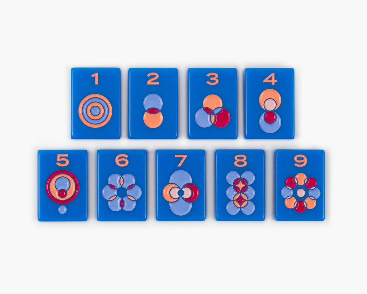 The Minimal Line: Blue-Eyed Jack Mahjong Tiles
