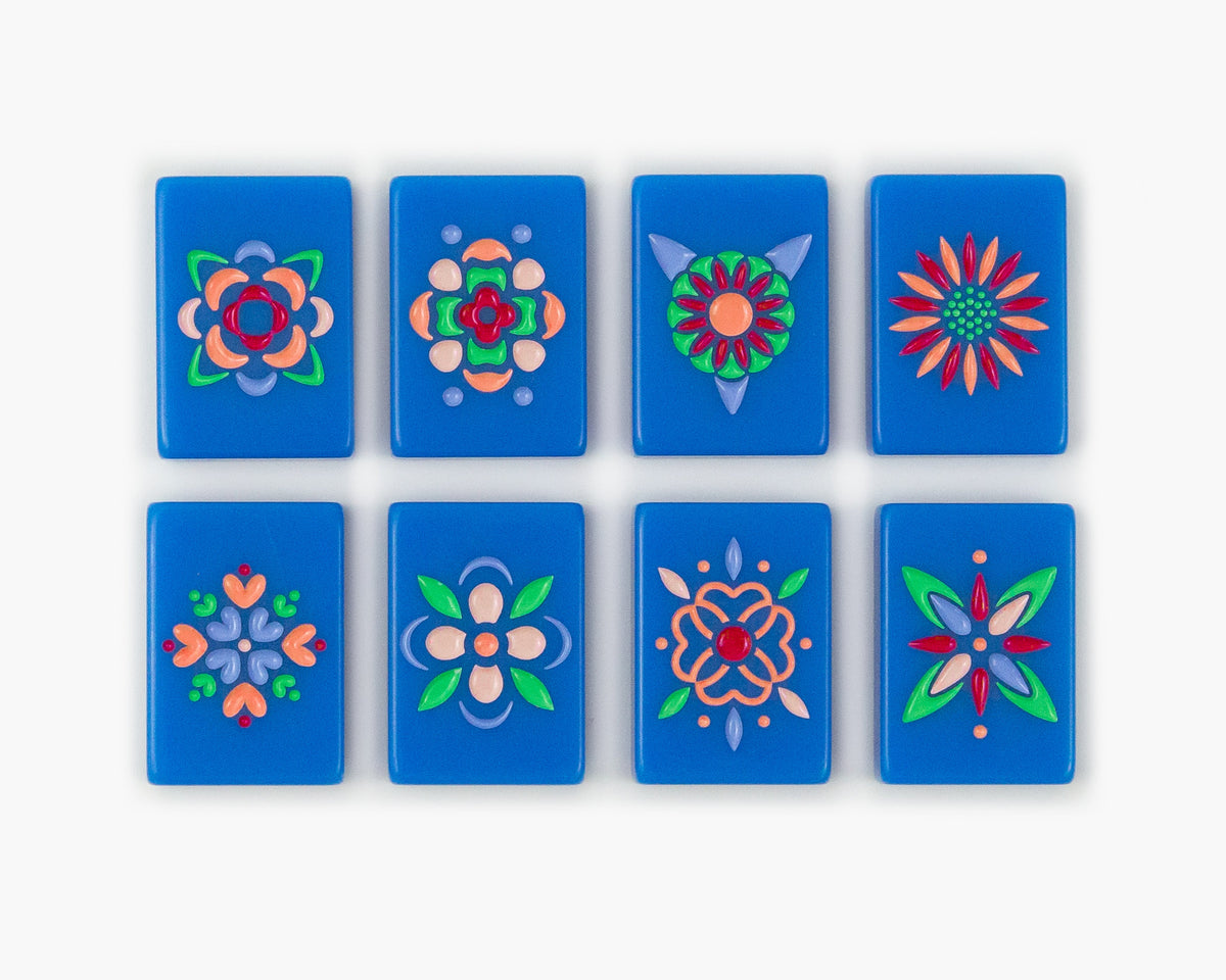 The Minimal Line: Blue-Eyed Jack Mahjong Tiles