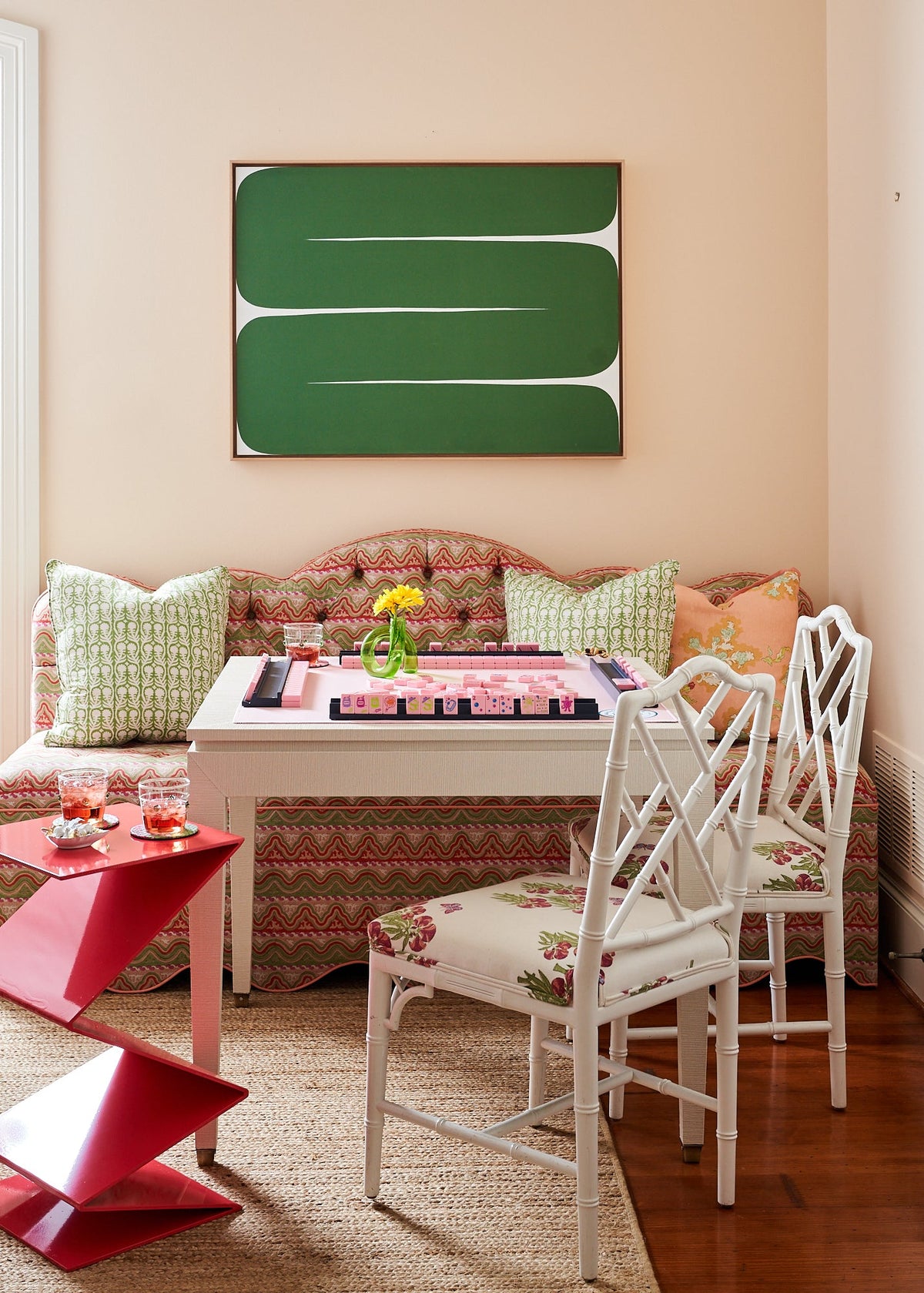 The Cheeky Line: Petal Pink Mahjong Tiles