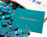 The Botanical Line: Deep Teal Mahjong Tiles