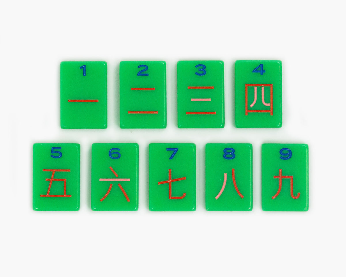 The Minimal Line: Kelly Green 2.0 Mahjong Tiles