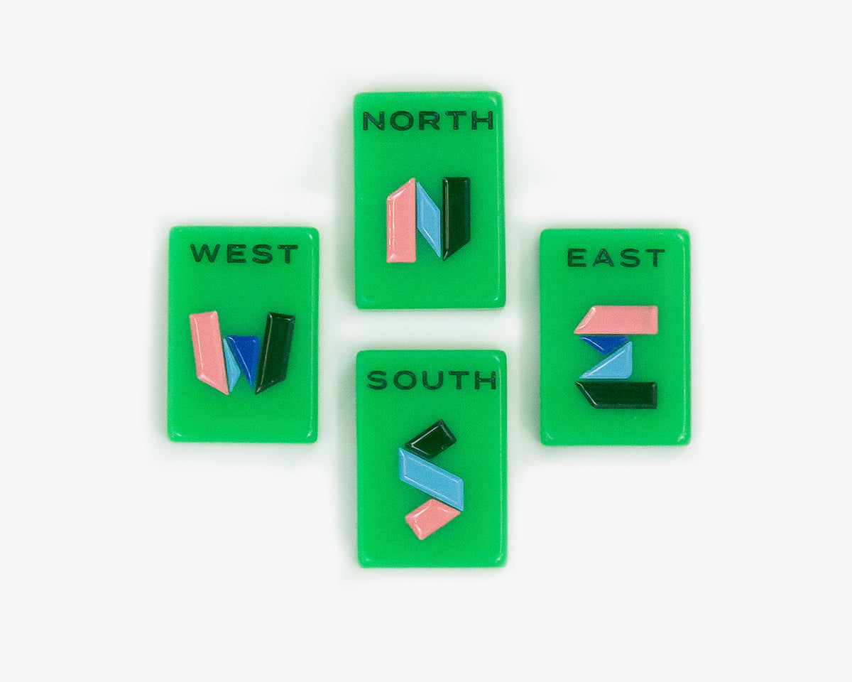 The Minimal Line: Kelly Green 2.0 Mahjong Tiles