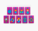 The Minimal Line Neon Purple color way featuring the dots in an American Mahjong Tiles.